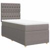 vidaXL Boxspring met matras stof taupe 90x190 cm