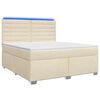 vidaXL Boxspringbed met matras Cr&egrave;mekleurig 160 x 200 cm Stof