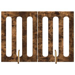 vidaXL Opvouwbaar huisdierhek 2 st Gerookt eiken 100,5 x 38 x 70 cm
