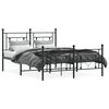 vidaXL Bedframe met hoofd- en voeteneinde metaal zwart 140x190 cm