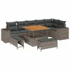 vidaXL Tuin Sofa Set met kussen 9 pcs Grijs poly rattan
