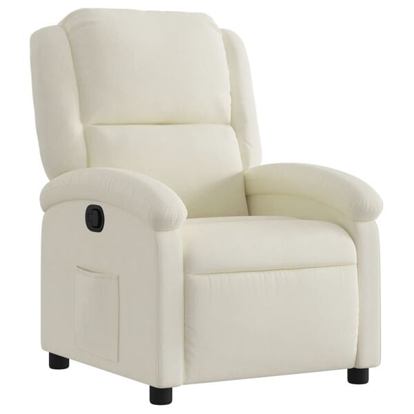 vidaXL Relaxfauteuil Cr&egrave;me Fluweel