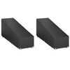 vidaXL Ligbedhoezen 2 st met 12 oogjes 205x75x40/70 cm polyetheen