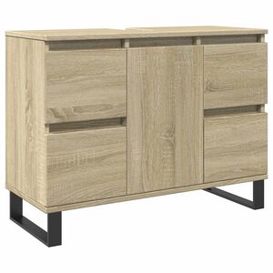 vidaXL Badkamerkast 80x33x60 cm bewerkt hout sonoma eikenkleurig