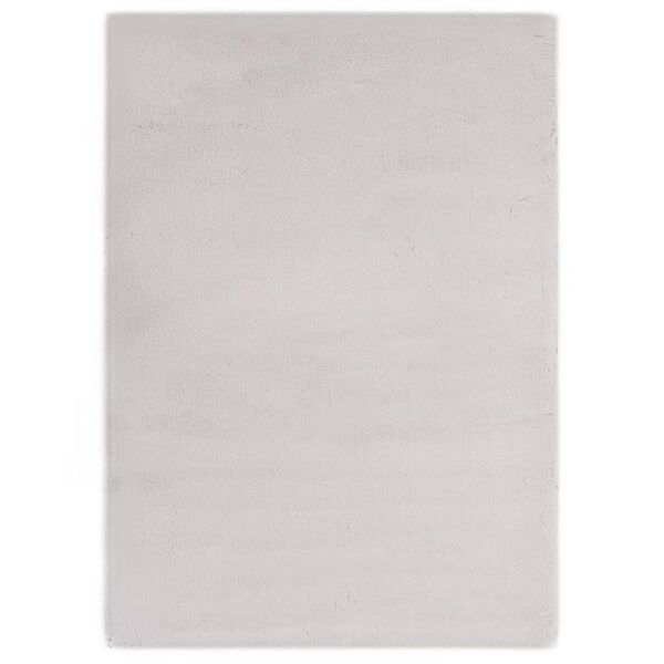 vidaXL Vloerkleed 140x200 cm kunstkonijnenbont grijs