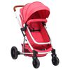 vidaXL Kinderwagen 3-in-1 aluminium rood