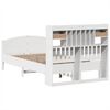 vidaXL Bed met boekenkast zonder matras grenenhout wit 135x190 cm