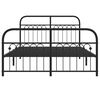 vidaXL Bedframe met hoofd- en voeteneinde metaal zwart 140x190 cm