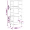 vidaXL Boekenkast 50x33x117,5 cm bewerkt hout oud houtkleurig