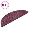 vidaXL Trapmatten 15 st 56x17x3 cm Donkerpaars Halfrond