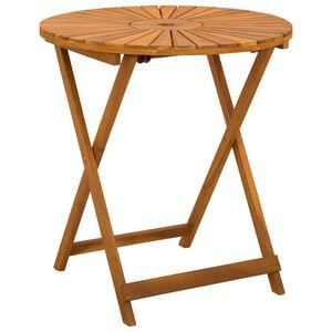 vidaXL Vouw Tuin Tafel Naturel &Oslash;70 x 75 cm Massief Acaciahout