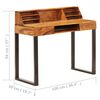 vidaXL Bureau 110x50x94 cm massief acaciahout en staal