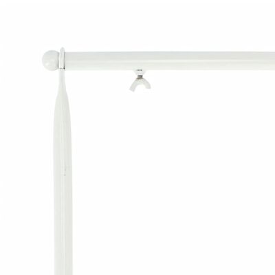 Esschert Design Tafelstang met klem decoratief wit