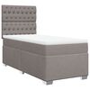 vidaXL Boxspring met matras stof taupe 80x200 cm