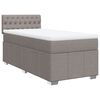 vidaXL Boxspring met matras stof taupe 100x200 cm