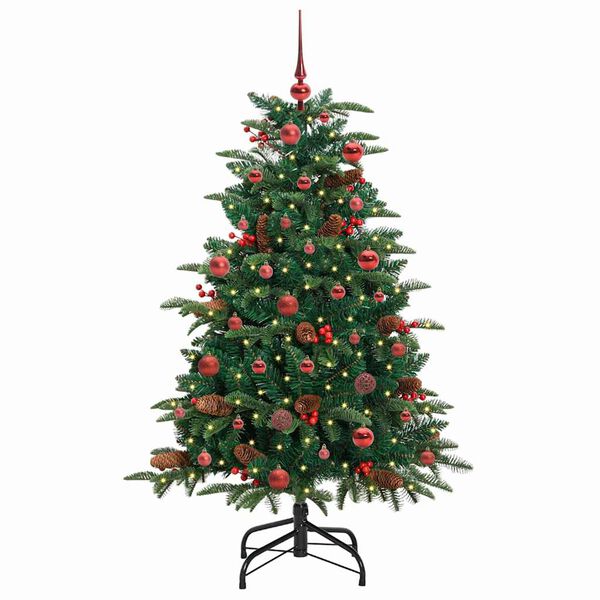 vidaXL Kunstkerstboom Groen 150 cm PVC en Metaal en Plastic