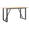 vidaXL Eettafel O-frame 140x80x75,5 cm massief grenenhout en staal