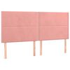 vidaXL Bedframe met hoofdeinde fluweel roze 180x200 cm