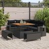 vidaXL Tuin Sofa Set met kussen 8 pcs Zwart poly rattan