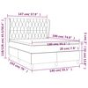 vidaXL Boxspring met matras fluweel donkergrijs 140x190 cm