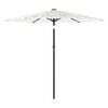 vidaXL Parasol met stalen paal 268x268x226 cm wit