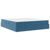 vidaXL Opbergbed met matras Donkerblauw 160 x 200 cm Fluweel