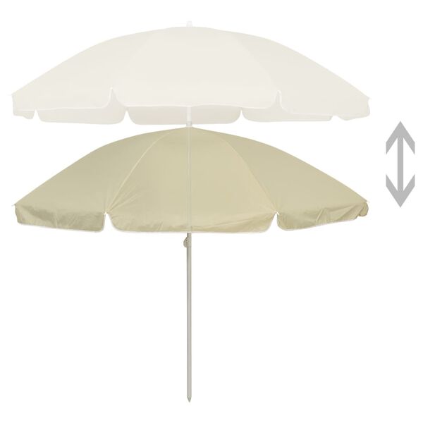 vidaXL Strandparasol 240 cm zandgeel