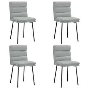 vidaXL Eetkamerstoelen 4 st fluweel lichtgrijs