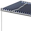 vidaXL Luifel vrijstaand automatisch 500x350 cm blauw en wit