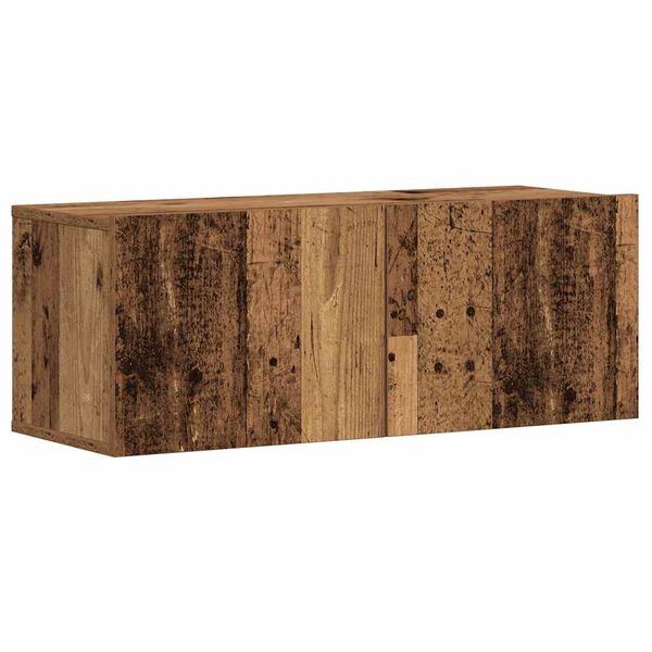 vidaXL Tv-wandkasten 5 st bewerkt hout oud houtkleurig