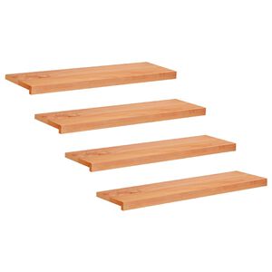 vidaXL Trapmatten 4 st Lak 90 x 30 x 2 cm Massief beukenhout