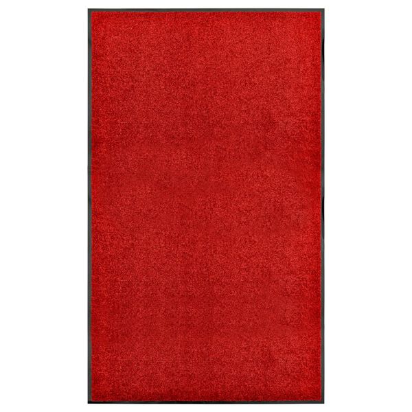 vidaXL Deurmat wasbaar 90x150 cm rood