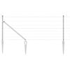vidaXL Gecombineerd draadhek met spikes 50 x 0,8 m Zilverkleurig Mesh