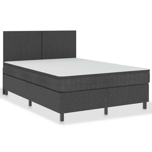 vidaXL Boxspringframe stof grijs 180x200 cm