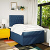 vidaXL Boxspring met matras stof blauw 120x190 cm