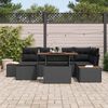 vidaXL Tuin Sofa Set met opslag 7 pcs Zwart Poly riet