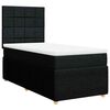 vidaXL Boxspring met matras stof zwart 90x200 cm