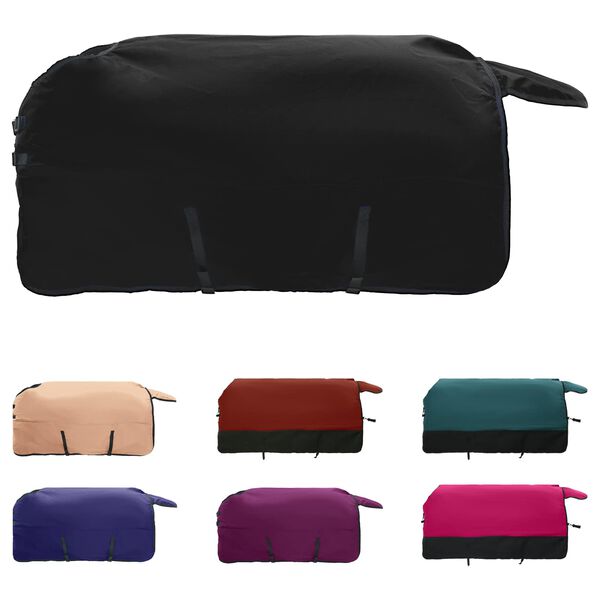 vidaXL Paardendeken Donkergroen en Zwart 155 cm Polyester