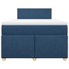 vidaXL Boxspring met matras stof blauw 120x200 cm