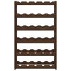 vidaXL Wijnrek voor 30 flessen massief grenenhout bruin