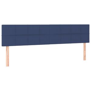 vidaXL Hoofdborden 200x5x78/88 cm stof blauw