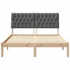 vidaXL Bedframe met Gevoerd Hoofdgedeelte Bruin 135 x 190 cm