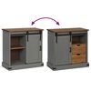 vidaXL Dressoir HALDEN met schuifdeur 80x40x80 cm massief hout grijs