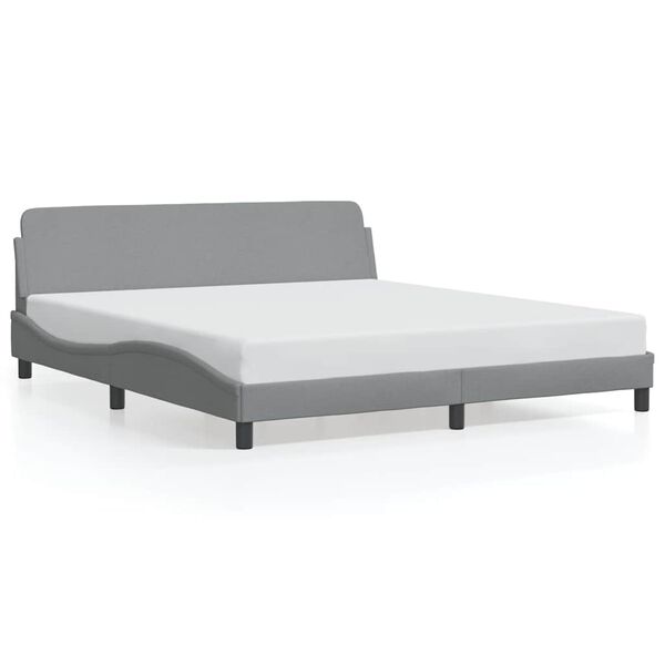 vidaXL Bedframe "Dover" stof lichtgrijs 180x200 cm