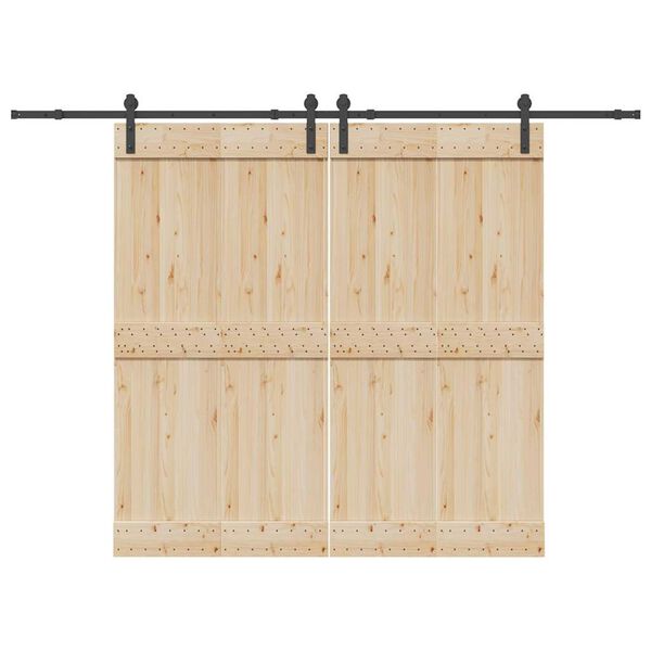 vidaXL Doos met onderdelen voor schuifdeur 305 cm staal zwart