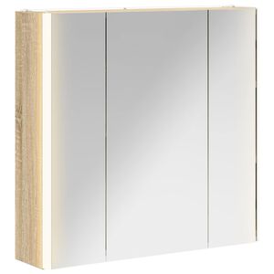 vidaXL Badkamer spiegelkast Sonoma Eiken 63,5 x 15,5 x 60,5 cm