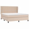 vidaXL Boxspring met matras kunstleer cappuccinokleurig 160x200 cm