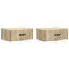 vidaXL Wandbeugel Bedkast 2 pcs Sonoma Eiken 49 x 34,5 x 20 cm