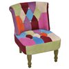 vidaXL Franse stoelen 2 st met patchwork ontwerp stof