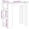 vidaXL Bartafel met opbergrek 102x50x103,5 cm oud houtkleurig